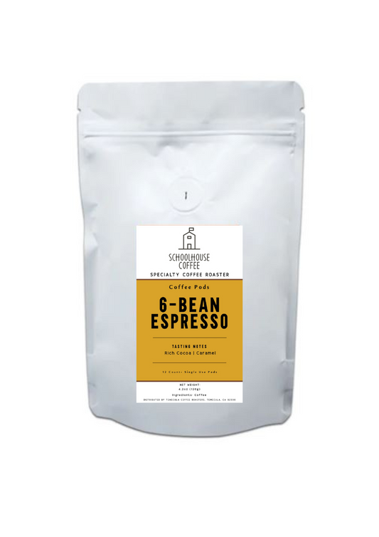 Schoolhouse Coffee 6-Bean Espresso K-Cup Pods Dark Roast (12 Count)