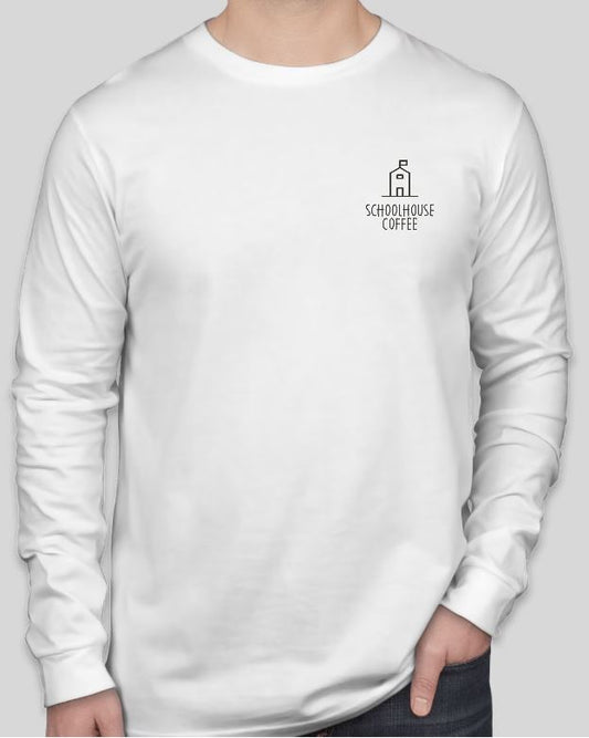 Schoolhouse Coffee Logo T-Shirt Men's Long Sleeve