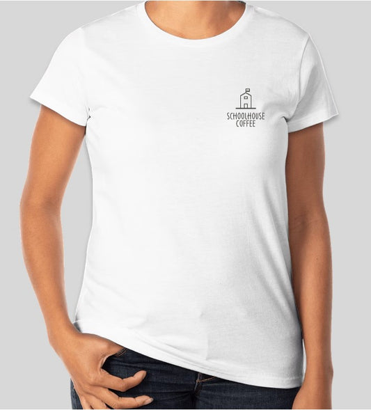 Schoolhouse Coffee Logo T-Shirt Women's Short Sleeve