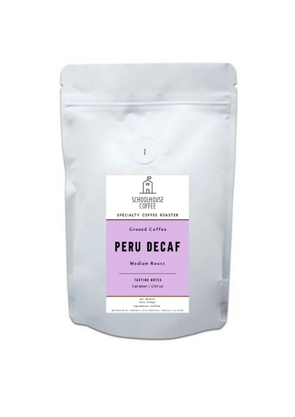 Schoolhouse Coffee Peru Decaf (Swiss Water® Process) Medium Roast Coffee