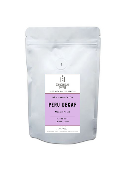 Schoolhouse Coffee Peru Decaf (Swiss Water® Process) Medium Roast Coffee